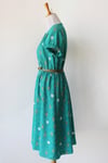 Image of SOLD Dots And Boomerangs Teal Dress