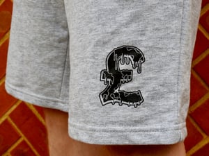 Image of GREY DIR£Y MONEY LOGO SHORTS