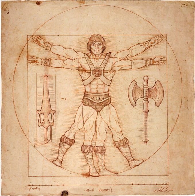 Image of VITRUVIAN HE-MAN  limited edition of 30 Giclèe print on fine art canvas