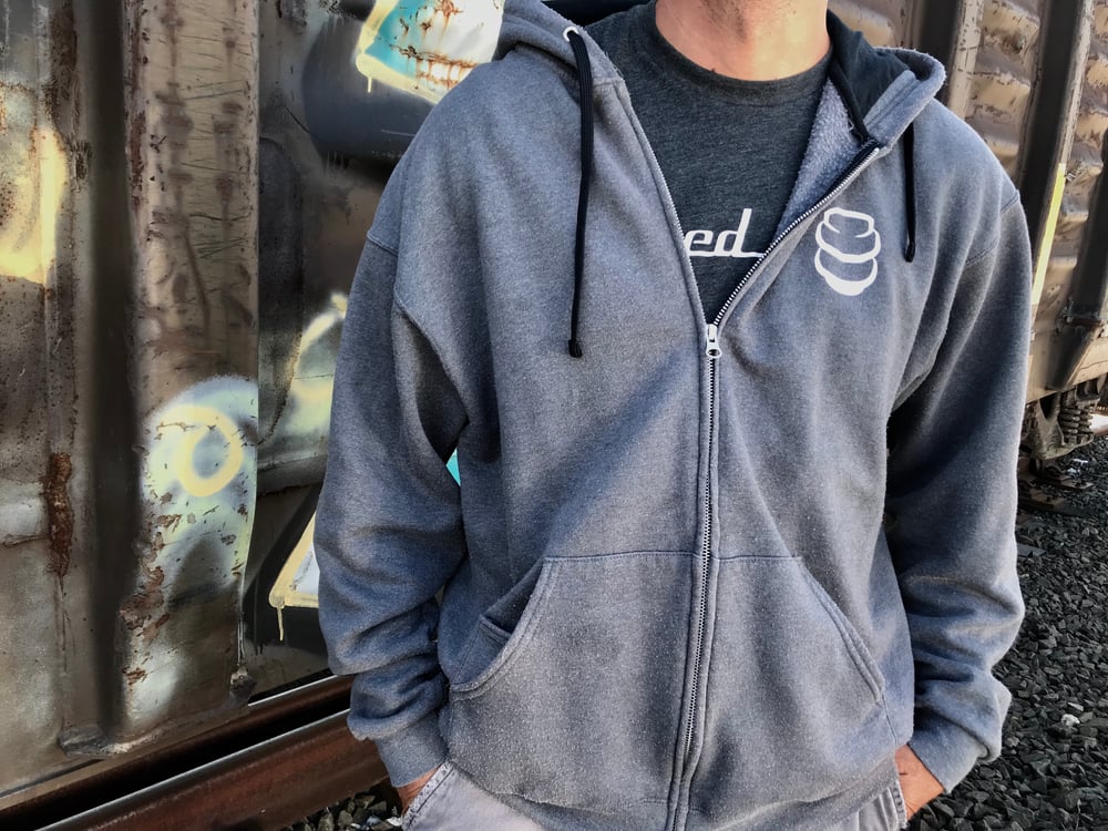 Bagged Patina Zip Up Hoodie
