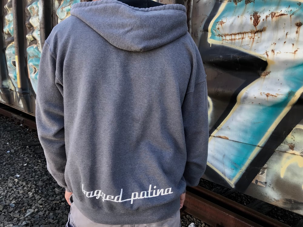 Bagged Patina Zip Up Hoodie