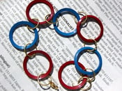 Image of Red and Blue Circle Bracelet