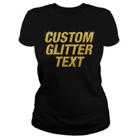 Image 1 of Custom One-Color Glitter Shirt