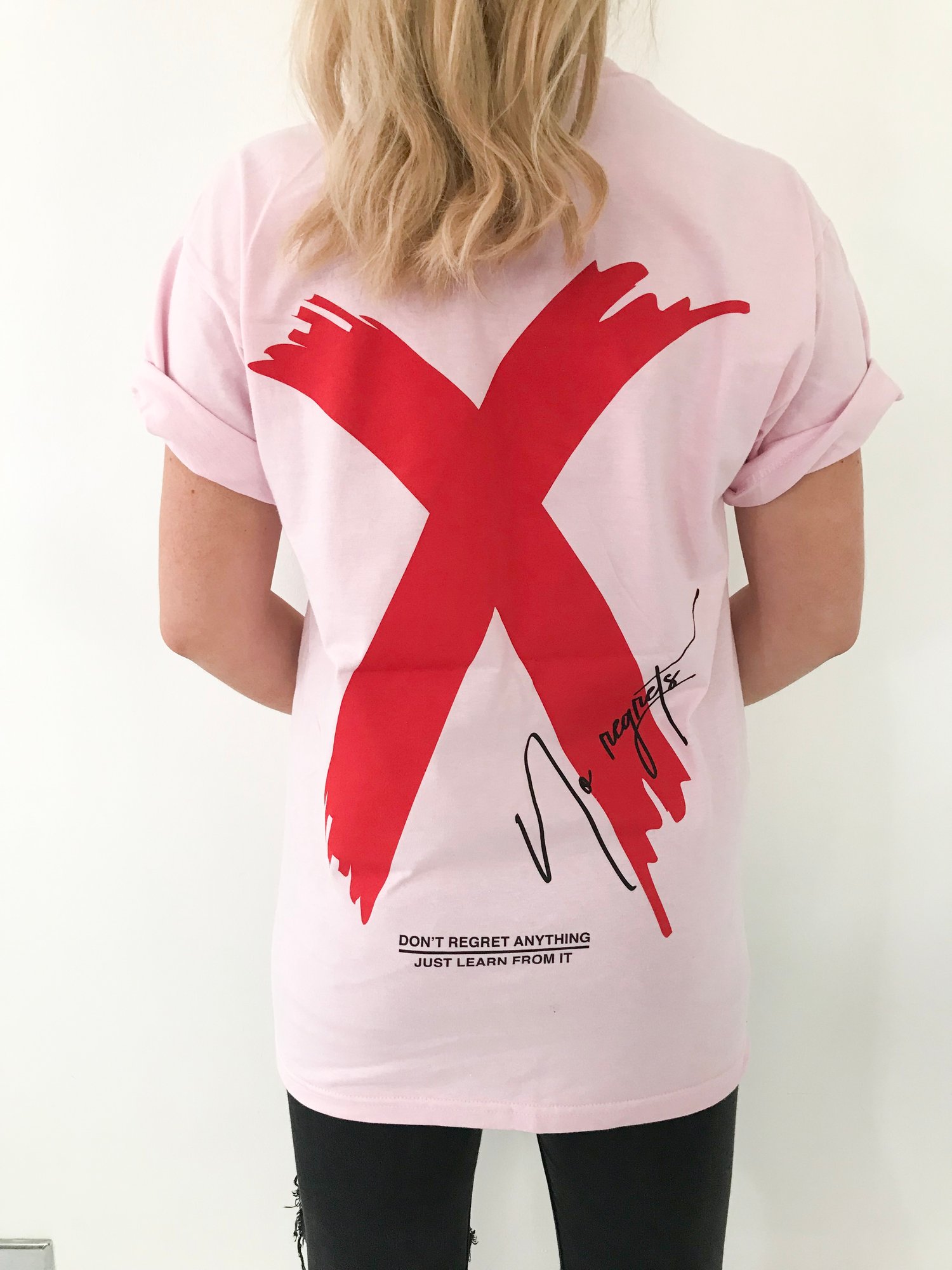 Image of NO REGRETS - Saffyb PINK/RED t shirt
