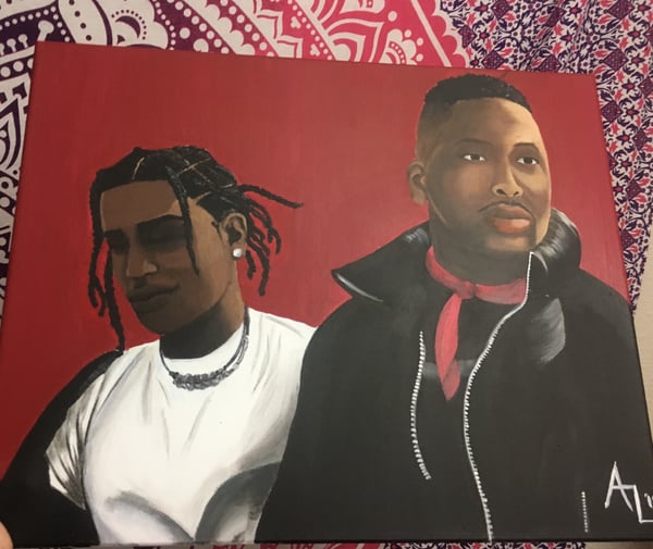 Image of ASAP rocky and Yg painting (original)