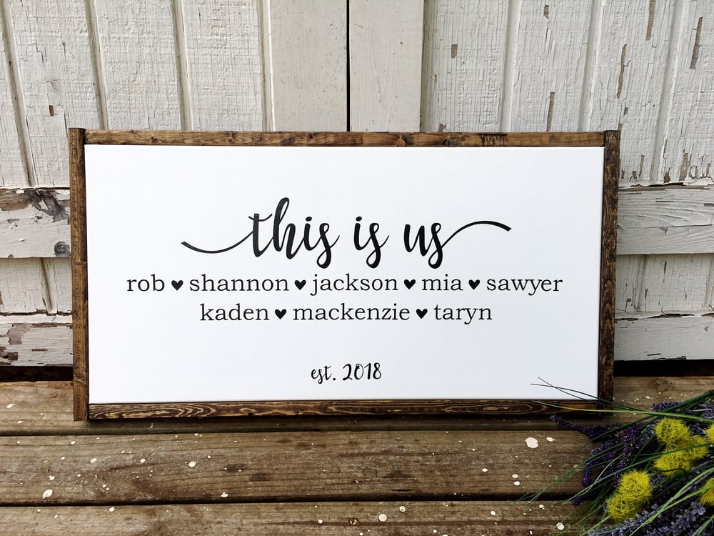 This Is Us Family Sign | The Wooden Frame