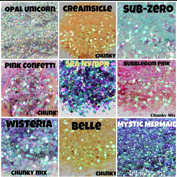 Image of 9 Piece “Mystic Unicorn” Set (individual glitters) 