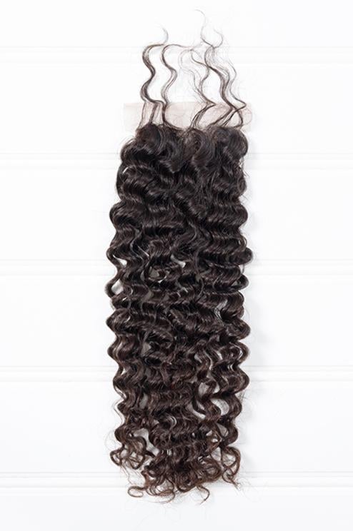 Image of Virgin Brazilian Curly Lace Closure