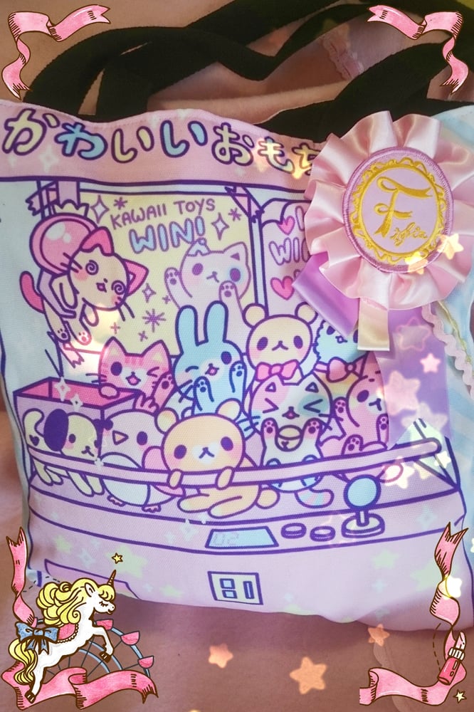 Image of UFO Catcher Cotton Tote Bag by The Decora Factory