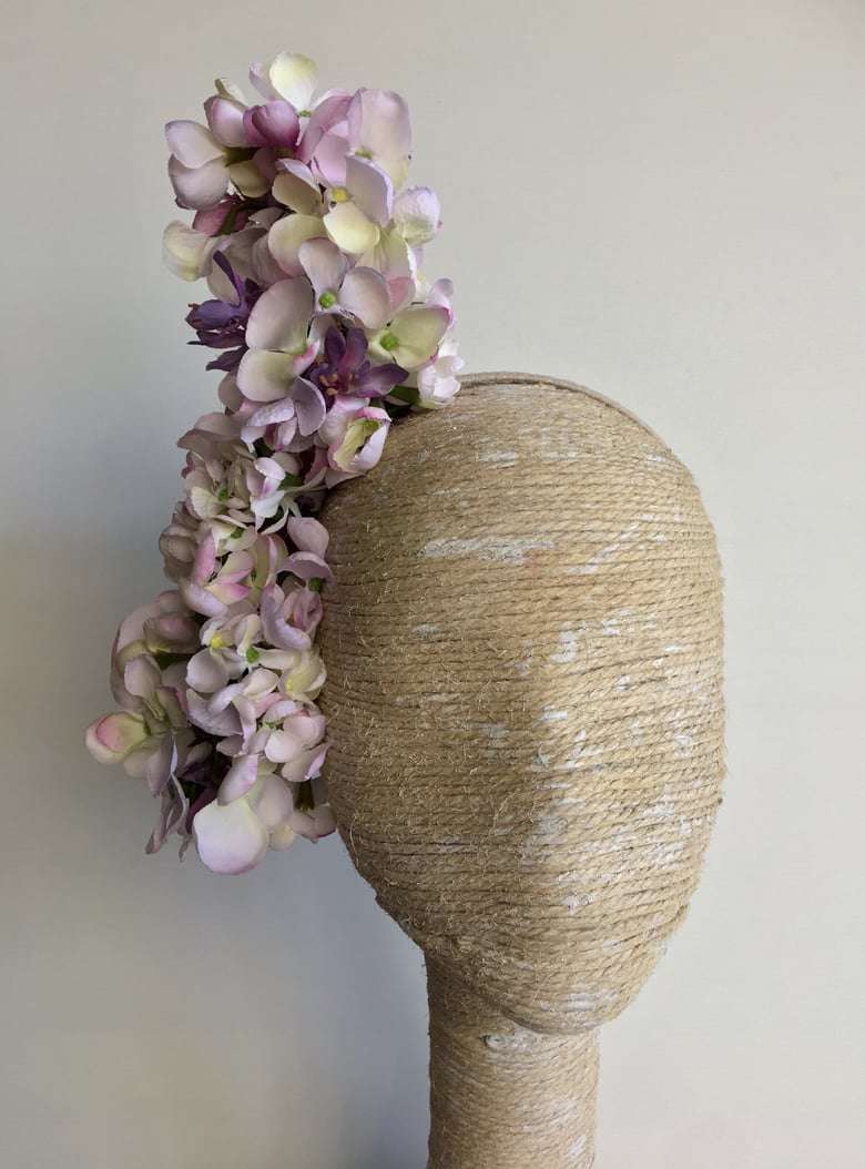 Image of Lilac flower headpiece 