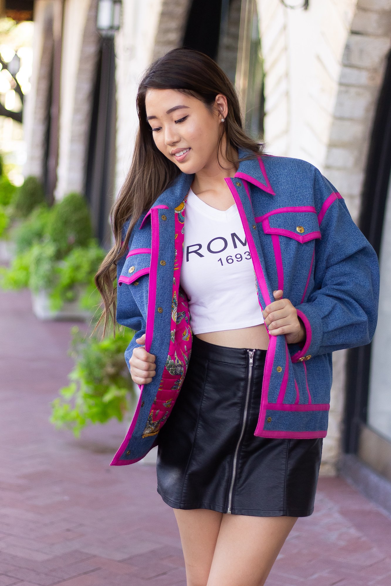 Image of 1991 Chanel Boutique Hip Hop Collection Denim Jacket