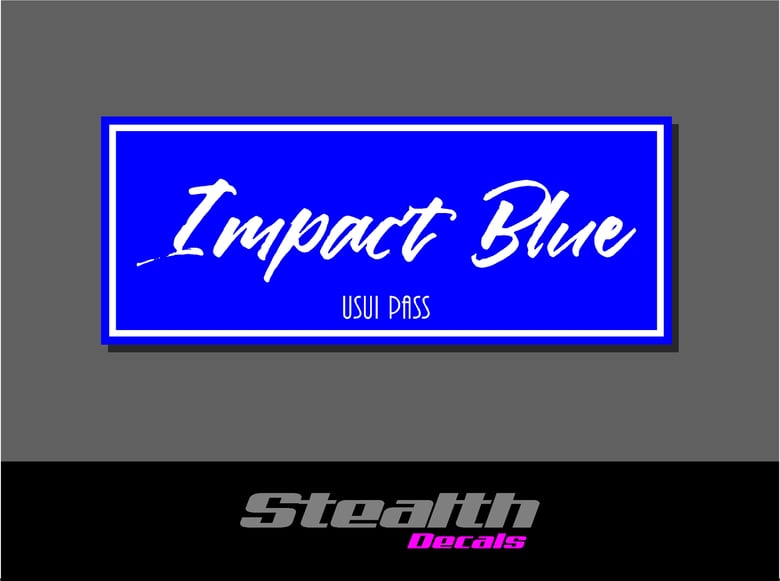 Image of Impact Blue Drift Slap sticker Initial D
