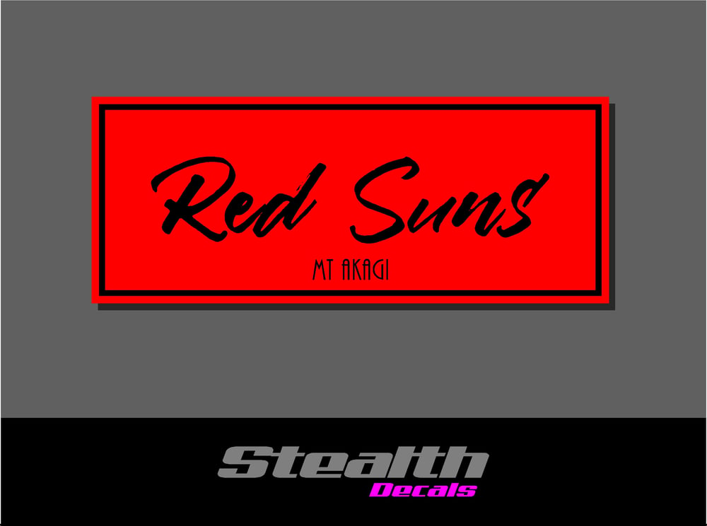 Image of Red Suns Drift Slap sticker Initial D