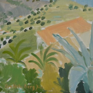 Image of 1950, Oil Painting  'Meditteranean 1' Eva Holmberg Jacobsson 