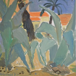 Image of 1950, Oil Painting  'Meditteranean 2' Eva Holmberg Jacobsson 