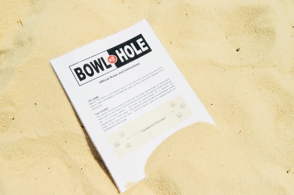 Image of Bowl In The Hole Instructions and Rules Sheet