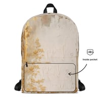 Image 4 of White and Gold Tattered Texture Goth Lolita Kawaii Baroque Inspired Backpack