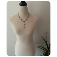 Image 4 of The Oracle Necklace - Solid Brass and Light Matrix Cantera Opals