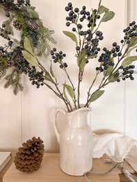 Image 2 of Luxury Blueberry & Foliage Stems ( 3 included )
