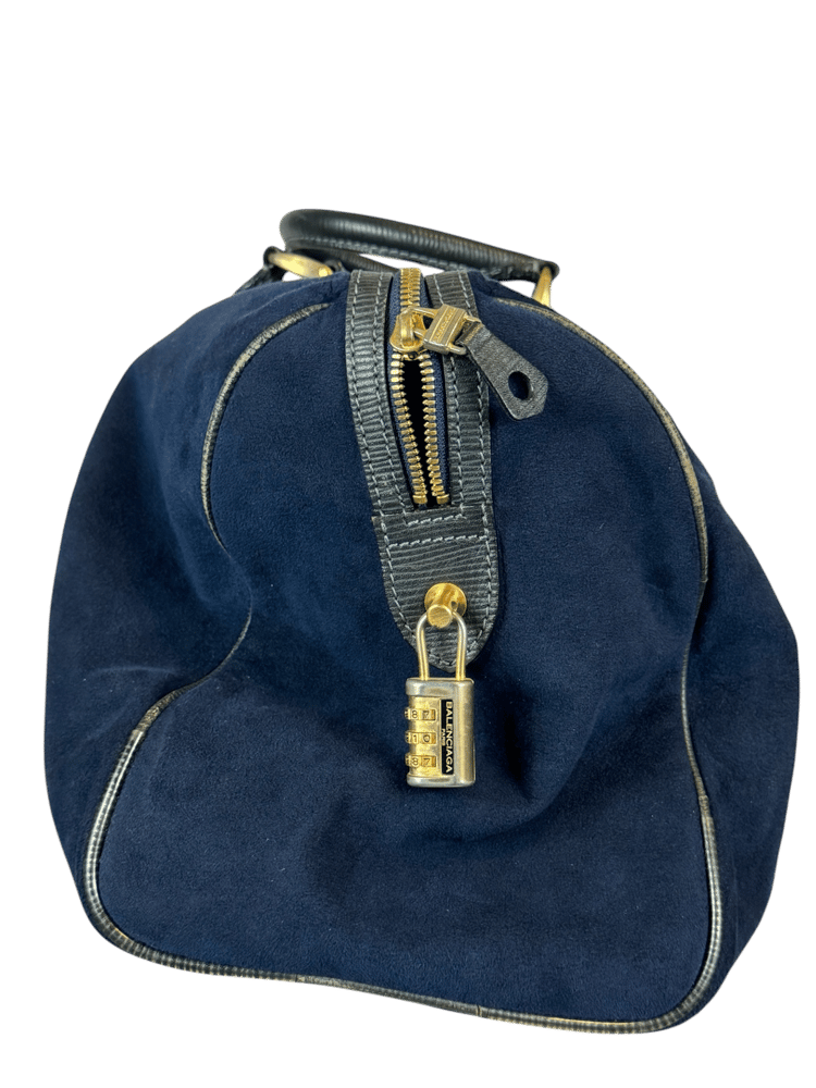 Image of Balenciaga Suede City Duffle Bag