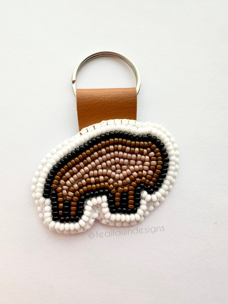 Image of Beaded Buffalo Keychain