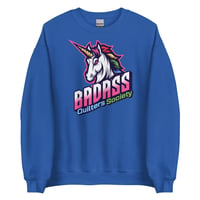 Image 4 of BadAss Unicorn Old School Style Unisex Sweatshirt