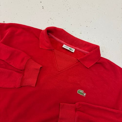 Image of 1980s Chemise Lacoste Collared Sweatshirt, Size Large
