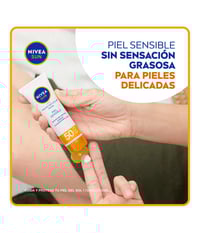 Image 2 of Nivea Protector Solar Sensible Protector Solar Facial SPF 50 Sin Sensación Grasosa