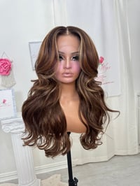 Image 4 of Caramel balayage free part (ready to ship) 