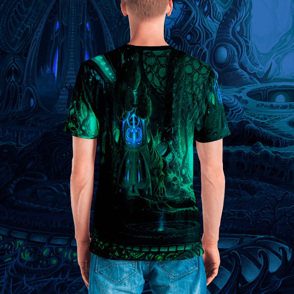 Temple of Horrors all over print shirt by Mark Cooper Art