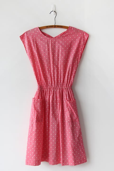 Image of SOLD Bubblegum Polka Dot Dress