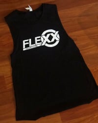 Women's Black/White Jersey Muscle Tank