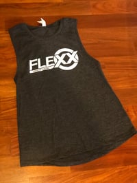 Women's Grey/White Jersey Muscle Tank