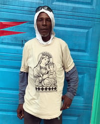 Madonna and Child T-Shirt in Tan/Black