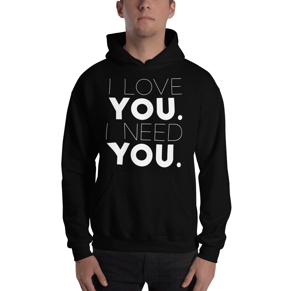 Image of Unisex Love You Need You Hoodie - Black