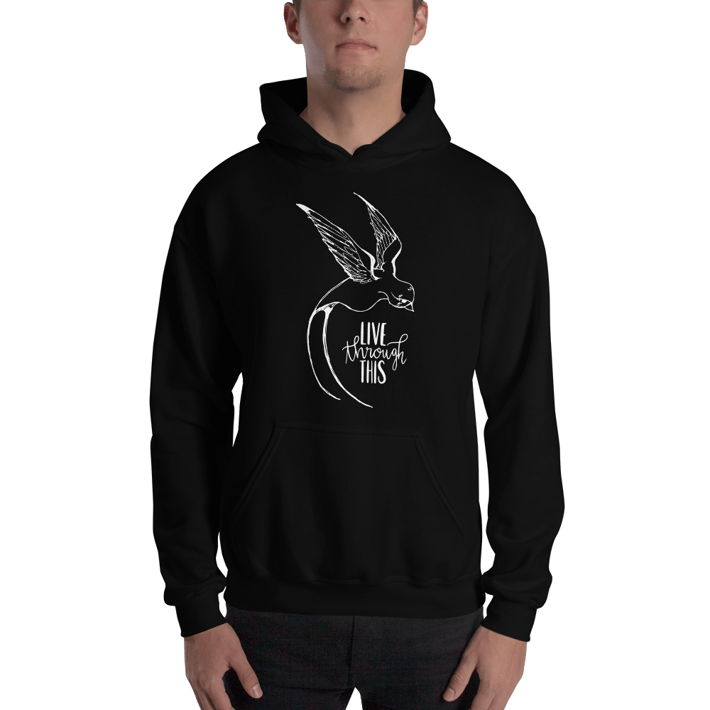 Image of Unisex Sketch Logo Hoodie - Black