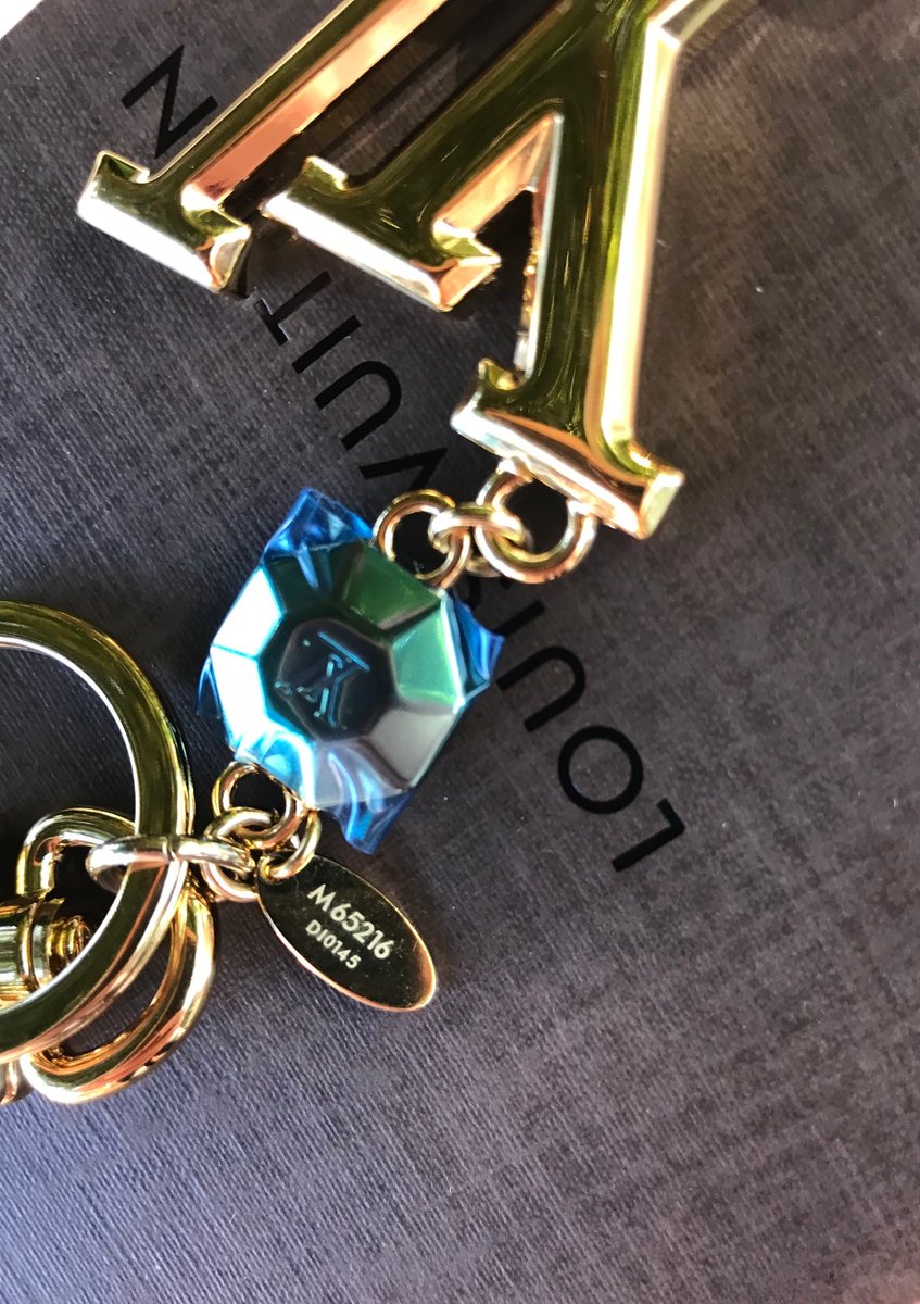 Louis Vuitton LV Facettes Bag Charm & Key Holder Gold Metal