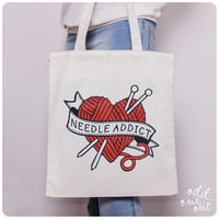 Image 2 of Needle Addict - Tote Bag