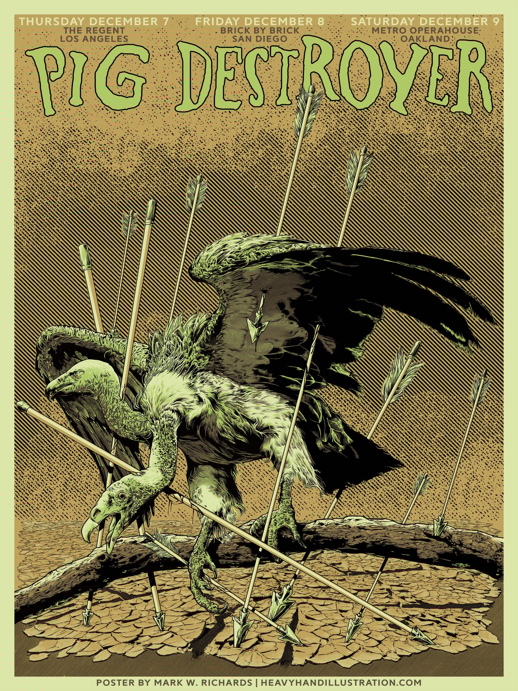 Pig Destroyer Poster Heavy Hand Illustration