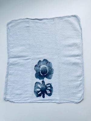 Image of indigo flower cotton napkins