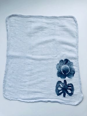 Image of indigo flower cotton napkins