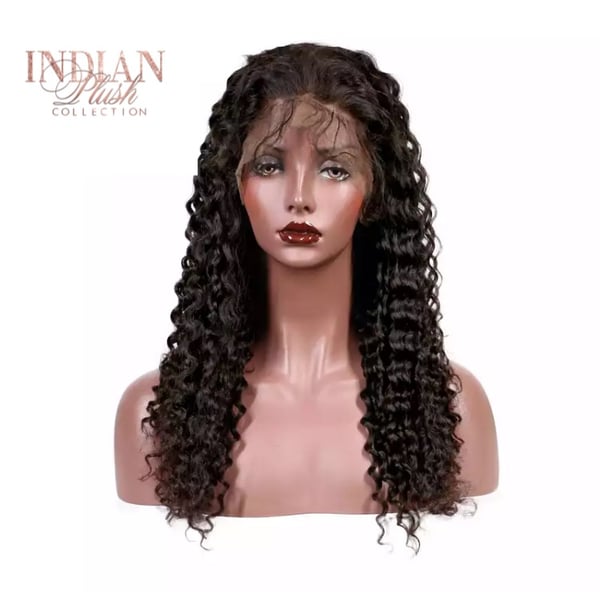 Image of Indian Deep Curly Lace Front  Wig 