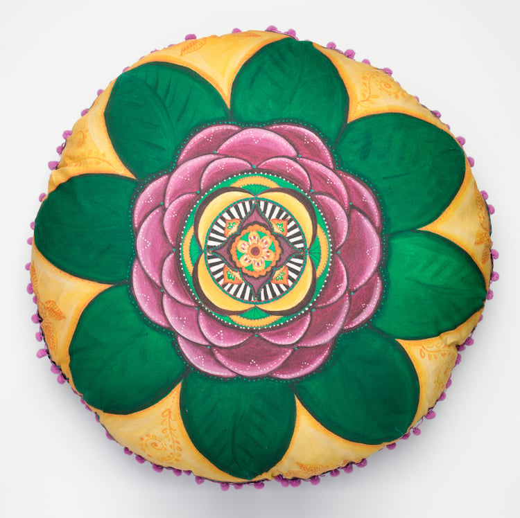 Image of "Spiritual guidance" - Damask Rose Meditation Cushion