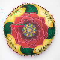 Image 1 of " Grounded and confident" - Mehndi Rose Meditation Cushion