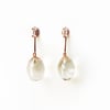 Clear Quartz Egg Drop Earring