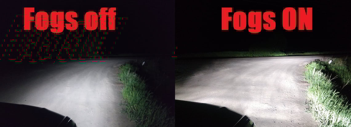 Image of LED 5500K Clean White Forward Lighting Fog Bulb Kit - Error Free - Plug & Play