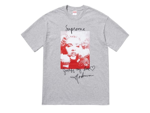 Image of Supreme Madonna Tee Grey size XL
