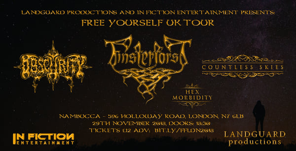 Image of Finsterforst, Obscurity + Support - Nambucca, London 29 11 2018