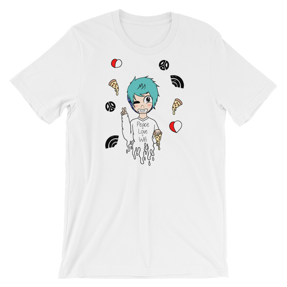 Peace Love Wifi Cartoon Robby Shirt | Robby