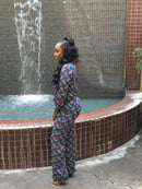 Image of Geometric Print Pant Set